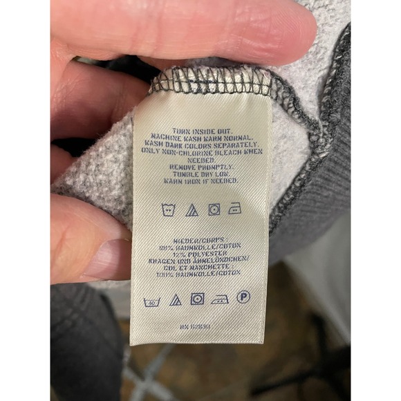 Lands End Canvas‎ 1963 Grey Full Zip Sweatshirt Jacket Toggle Closure Women's S - Picture 6 of 7